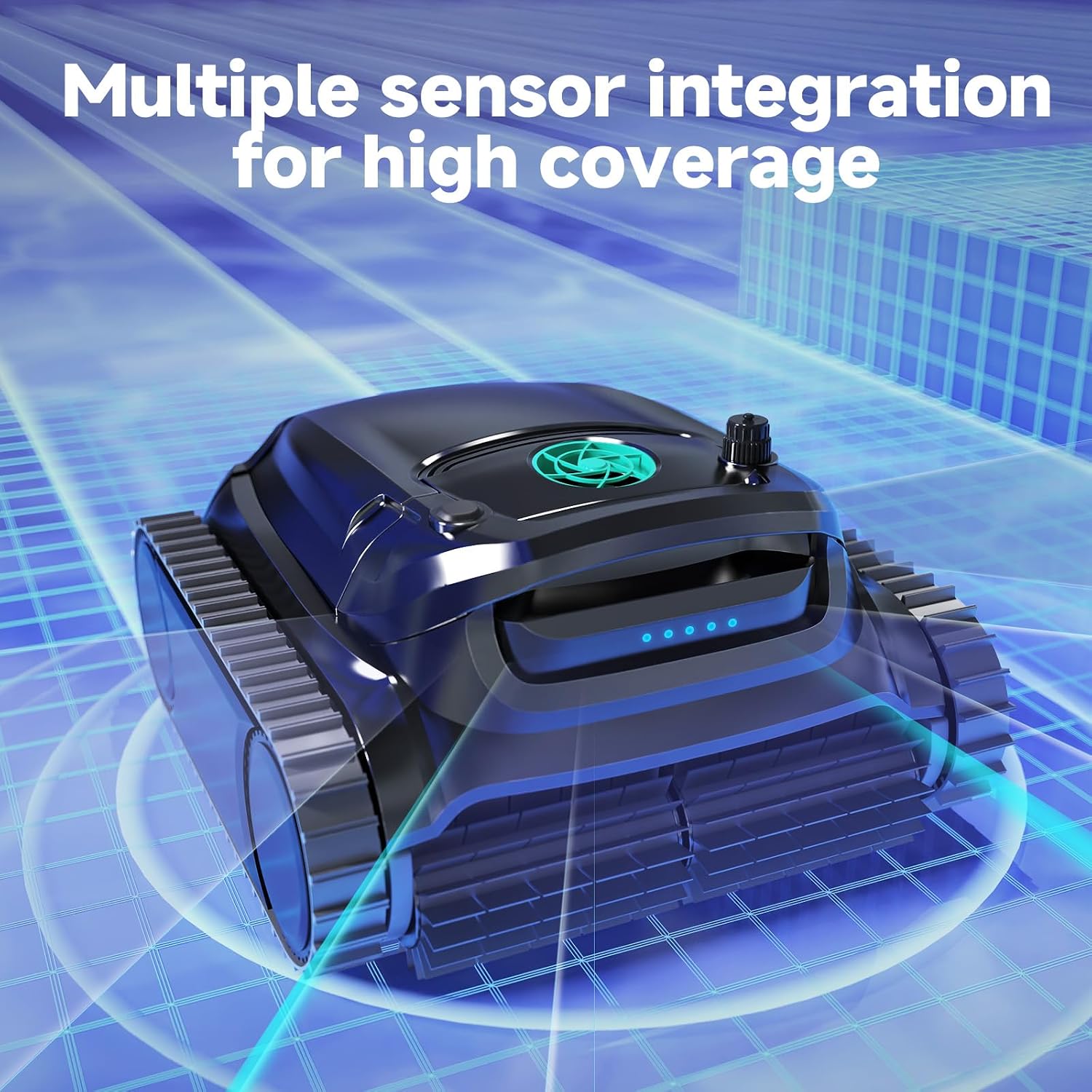 WYBOT M1 Robotic Pool Vacuum Cleaner, 7 Modes & 6 Paths, Dual Filtration, App Control, 120W Brushless Motor, 10,000mAh Battery, 300mins Runtime, Covers 4,305 Sq.Ft, Black&Green
