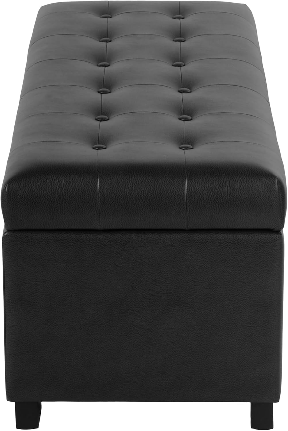 HomePop Large Tufted Storage Bench - Classic Black