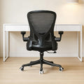 Monhey Office Chair Ergonomic Desk Chair with Lumbar Support&Headrest&Flip-up Arms Height Adjustable Rocking Swivel High Back Computer Chair Warm Taupe Mesh Study Chair (09black)