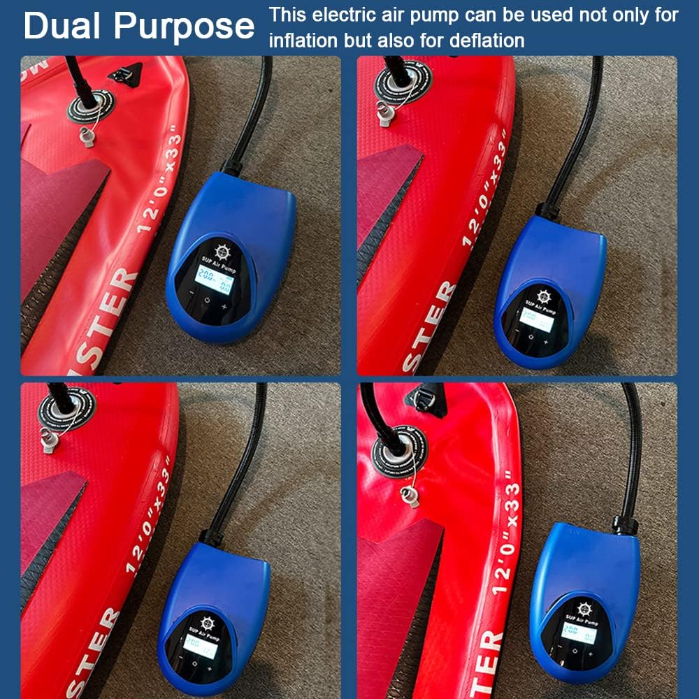 TOPINCN Portable Electric Air Pump, High Pressure Inflator with Auto Off Function, 20PSI Compressor for Inflatable Boats and Paddle Boards