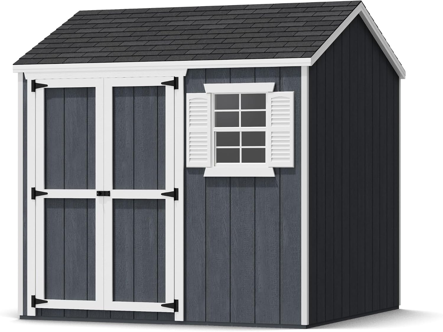 Little Cottage Co. 8x8 Value Workshop Shed with Operable Windows and Floor, Outdoor Wood Storage Do-It-Yourself Precut Kit