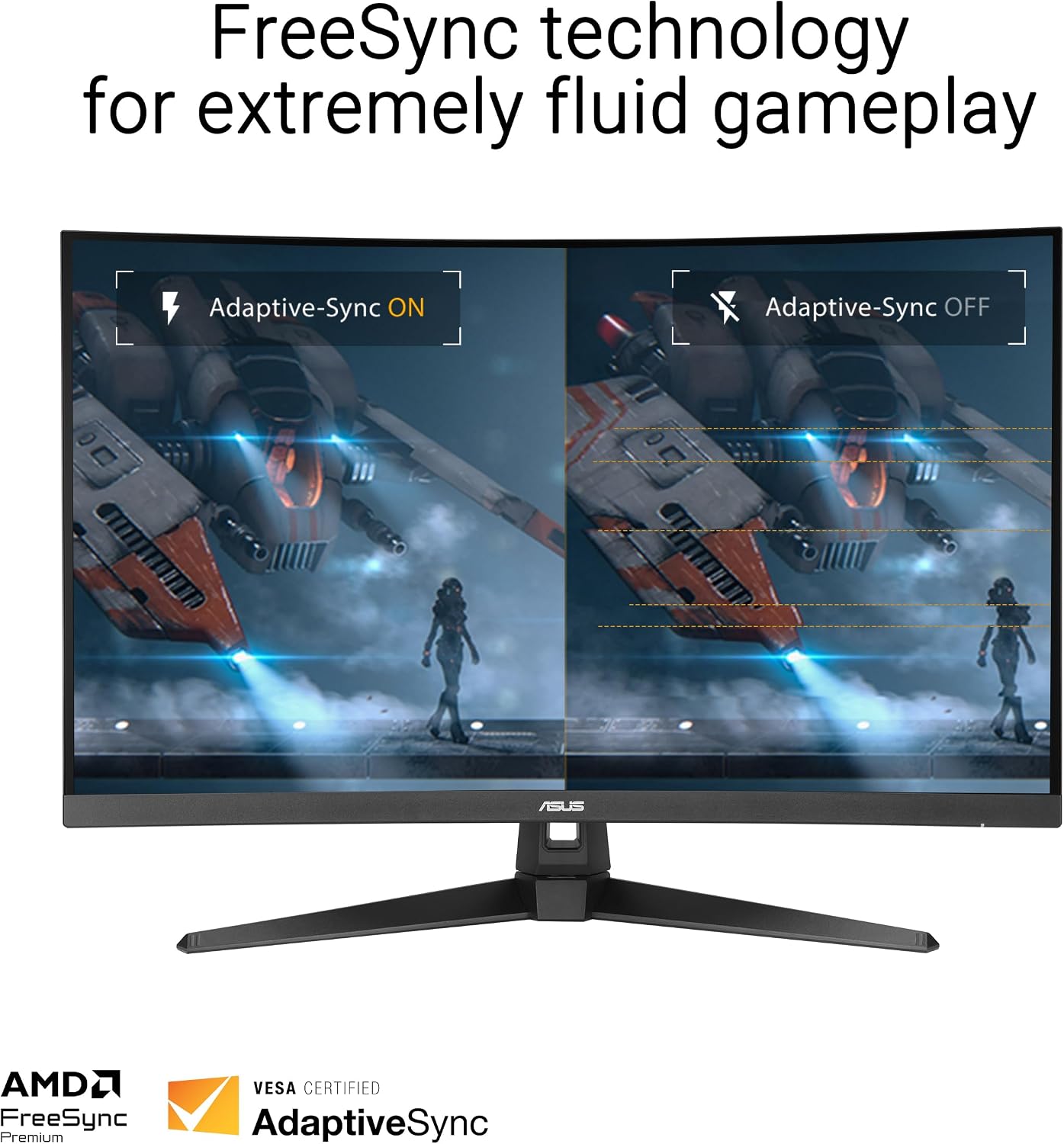 ASUS TUF Gaming Series 5 32' 1080P Curved Monitor (VG32VQM5AZ) - Full HD, 1500R, 240Hz, 0.5ms, Extreme Low Motion Blur Sync, FreeSync Premium, 120% sRGB, DisplayWidget, 3 yr Warranty