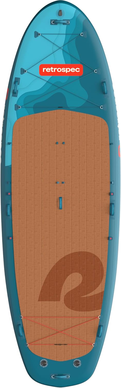 Retrospec Weekender Crew Inflatable Paddle Board - 12ft & 15ft XL Multi-Person iSUP with 400 & 1050lb Capacity & No-Slip Deck - Includes 2 Paddles & Accessories