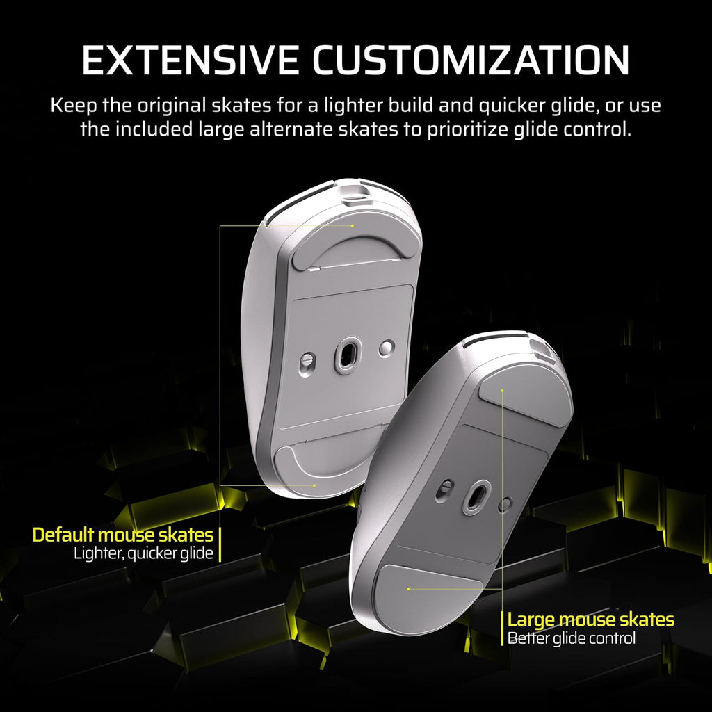 Corsair Sabre v2 PRO Wireless MG FPS Gaming Mouse – 33,000 DPI Marksman S Sensor, 8,000Hz Hyper-Polling, Durable Magnesium, Lightweight, Up to 120hr Battery – White