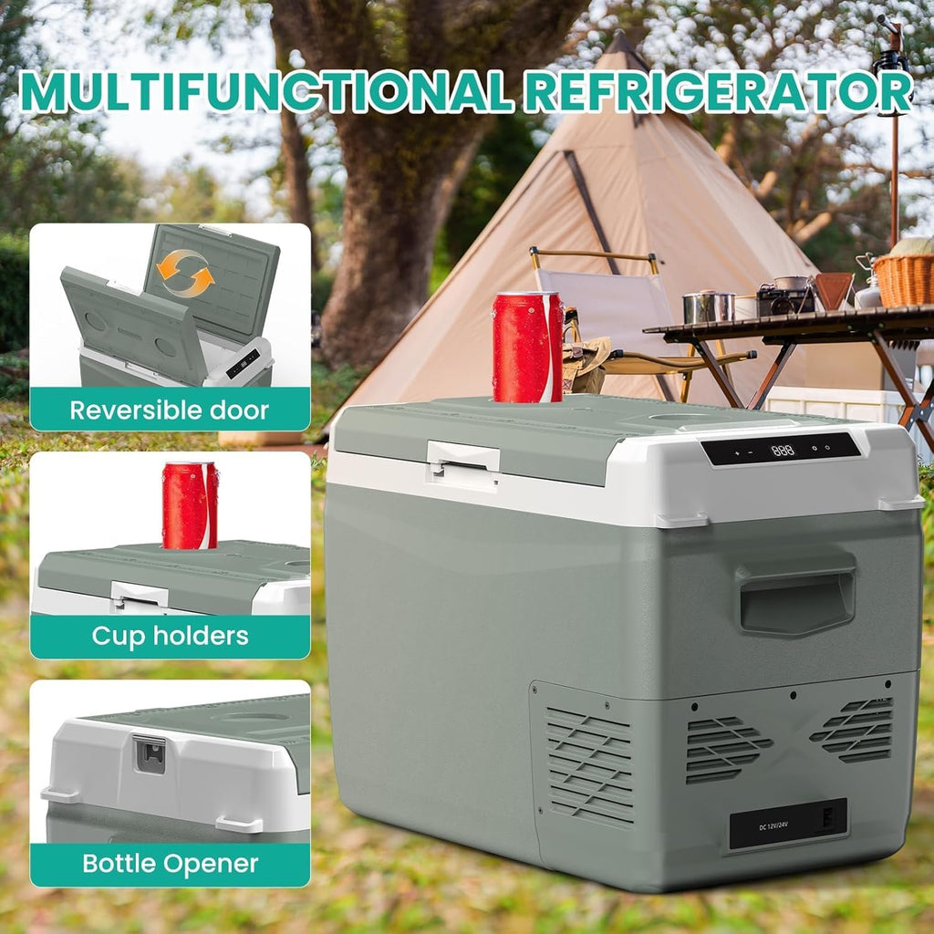 Alpicool GC50 Electric Cooler for Car Refrigerator 12 Volt Car Camping Fridge 48 Quart Portable Freezer for Truck SUV RV Van Camper, Boat Travel,-4~68°F