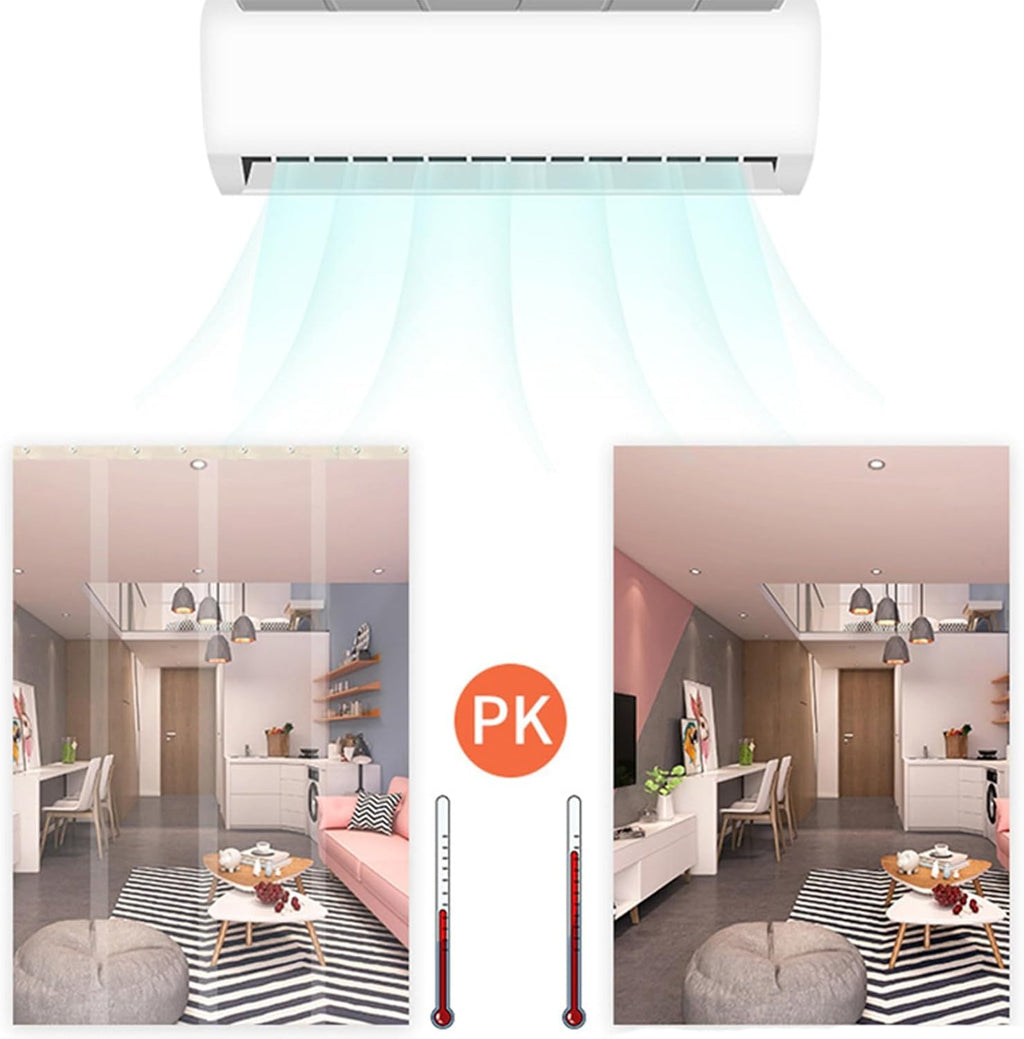PVC Plastic Strip Curtain Door Kit, Vinyl Door Strips Wind Commercial Entry Doors Decoration for Pavilions, Gardens