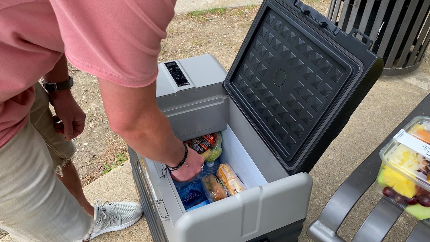 Massimo Motor E-Kooler AC/DC Travel Cooler Fridge for Vehicle RV Boat Fishing Camping, Iceless Electric, Portable Freezer Fridge APP Control