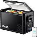 ICECO VL45 ProS Portable Refrigerator, Multi-directional Lid, Dual USB & DC 12/24V, AC 110-240V, 45L Steel Compact Refrigerator Powered by SECOP, 0℉ to 50℉, Home & Car Use [Upgrade, 47 Quarts]