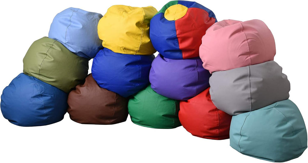 Children's Factory 35' Kids Bean Bag Chairs, Flexible Seating Classroom Furniture, Beanbag Ideal for Boy/Girl Toddler Daycare or Playroom, Rainbow