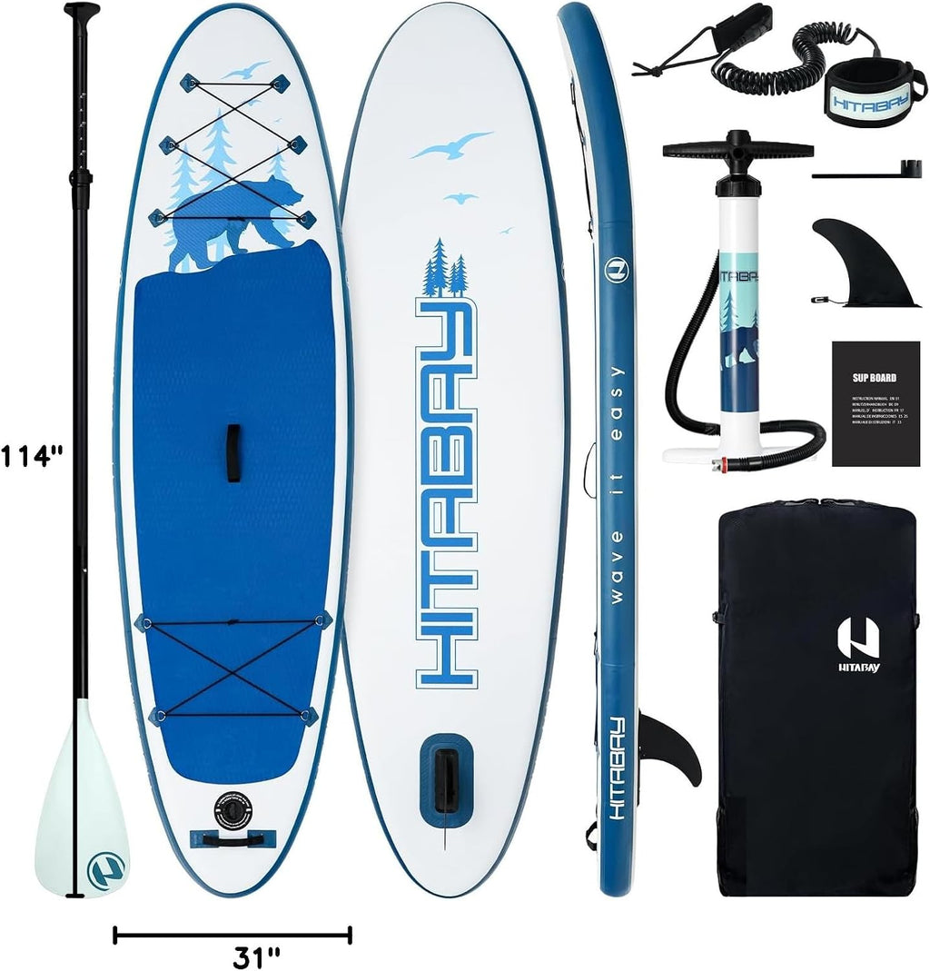 Kids Paddle Board with SUP Accessories, Child Paddle Board Durable, Lightweight, Stable Design, Wide Non-Slip Deck, 7ft 7.6ft 8ft 9.6ft Inflatable Paddle Boards for Kids & Youth
