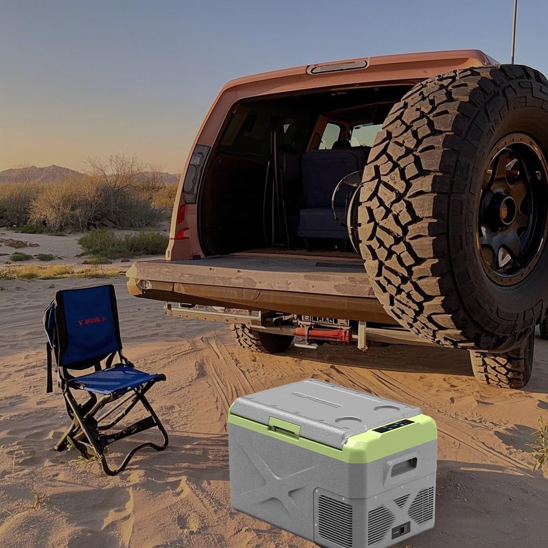 Domende 12 Volt Portable Refrigerator 19Quarts Car Fridge with Compressor (-4 ºF to 68 ºF), Vehicle, Car, Truck, RV, Electric Cooler Freezer (19qts)