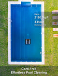 Cordless Robotic Cleaner, Cordless Pool Vacuum for Inground Pools up to 2150 Sq.ft, Wall and Waterline Cleaning Vacuum, Self-Parking Lasts 180 Mins