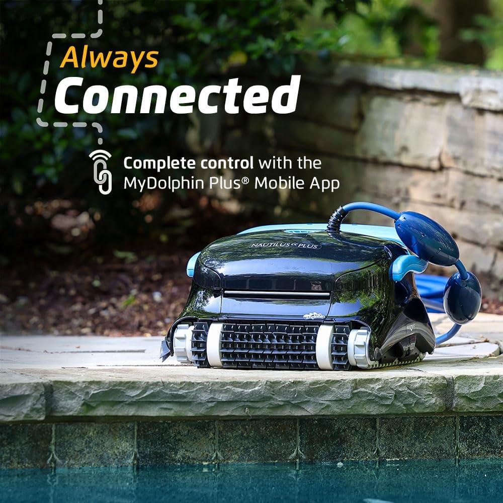 Dolphin Nautilus CC Plus Wi-Fi Robotic Pool Vacuum Cleaner Includes Ultra-Fine Filters for an Ultimate Clean, Ideal for In-Ground Pools up to 50 FT in Length