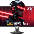 Raywego 27 inch 2K Gaming Monitor 180Hz, QHD 2560x1440 Computer Monitor, AMD FreeSync, HDMI 2.0 x2, DisplayPort, 99% sRGB for Gamers