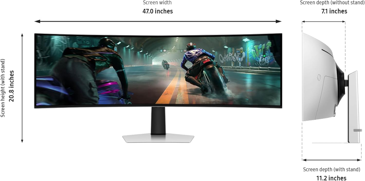 Samsung LS49DG910SNXZA 49 Inch Odyssey Dual QHD 144Hz Curved Gaming Monitor with 5 Year Amber Protection Plan (2024)