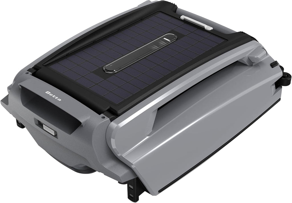 Betta SE Plus - Solar-Powered Robotic Pool Skimmer with 24/7 Continuous Cleaning Power, Dual Charging Options, Twin Salt Chlorine Tolerant Motors, and Shallow Water Safeguard