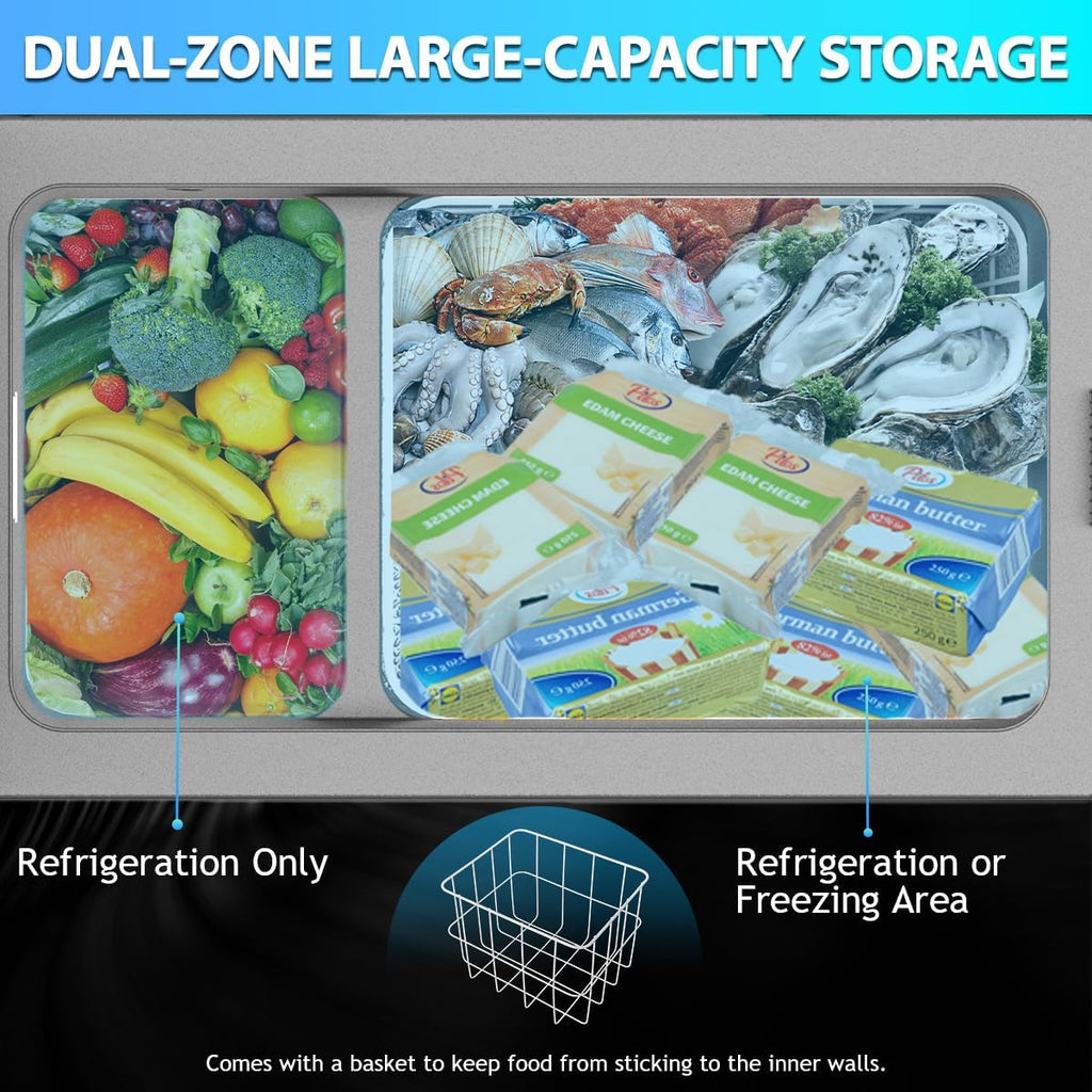 Alpicool NCF55 Portable Fridge Freezer,12 Volt Car Refrigerator, 52 Quart (49.4 Liter) Fast Cooling 12V Car Fridge -4℉~68℉,for Outdoor, Camping, RV, Truck