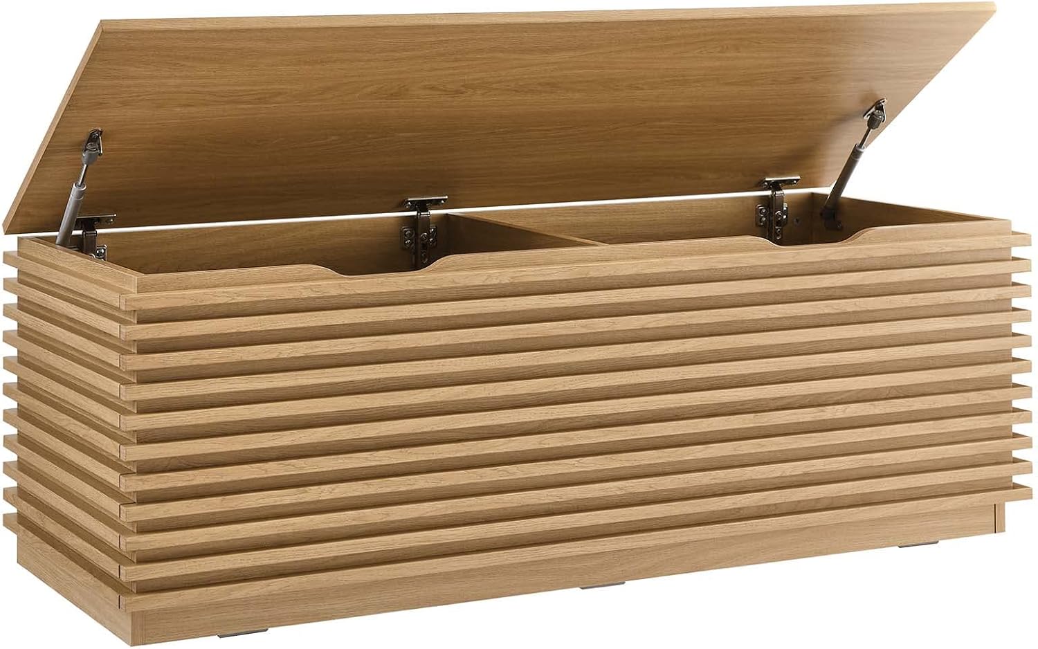 Modway Render 47' Wood Grain Storage Bench in Oak