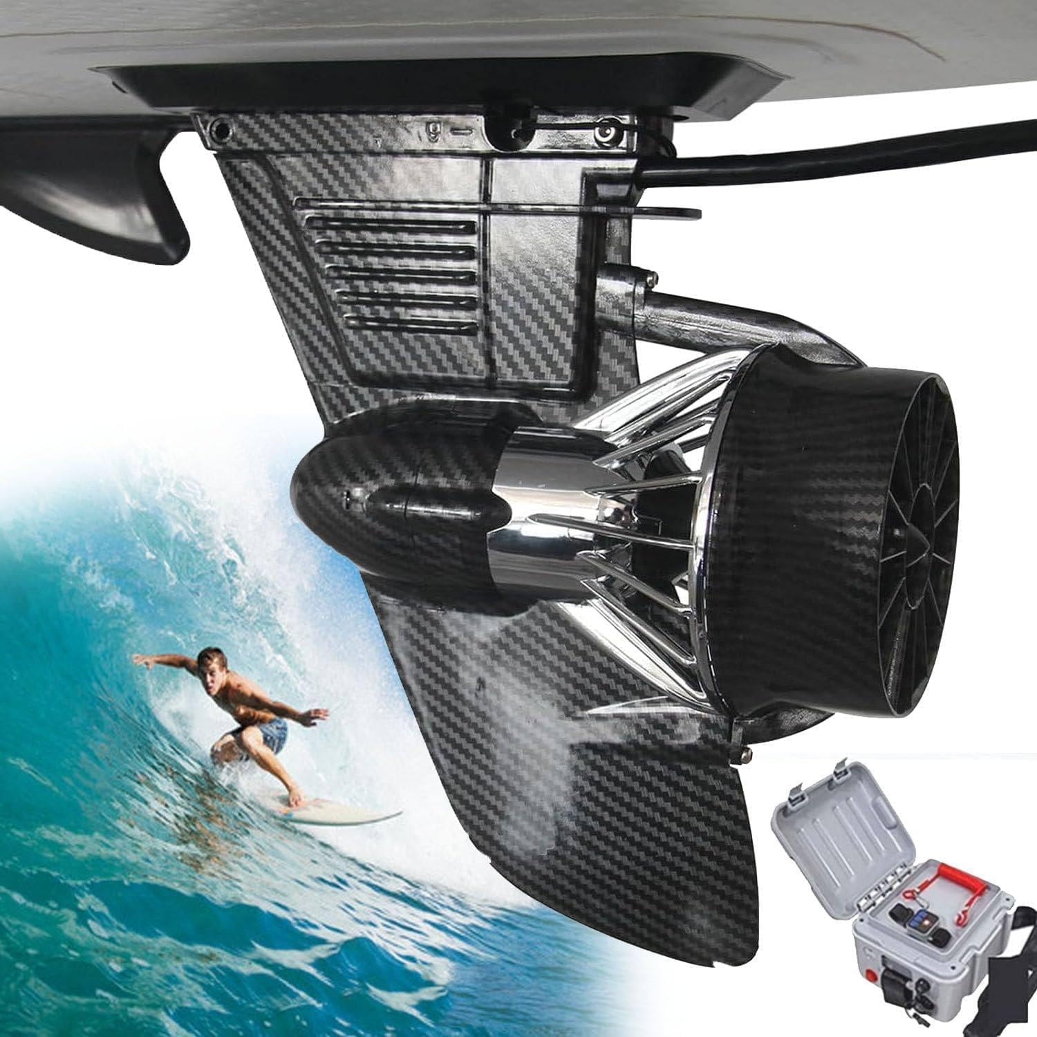 SUP Fin Rechargable Electric Fin Stand Up Paddle Board,Surfboard Electric Fin,With Brushless Motor, Equipped With Remote Control, Portable Jet Powered Surfboard Kit