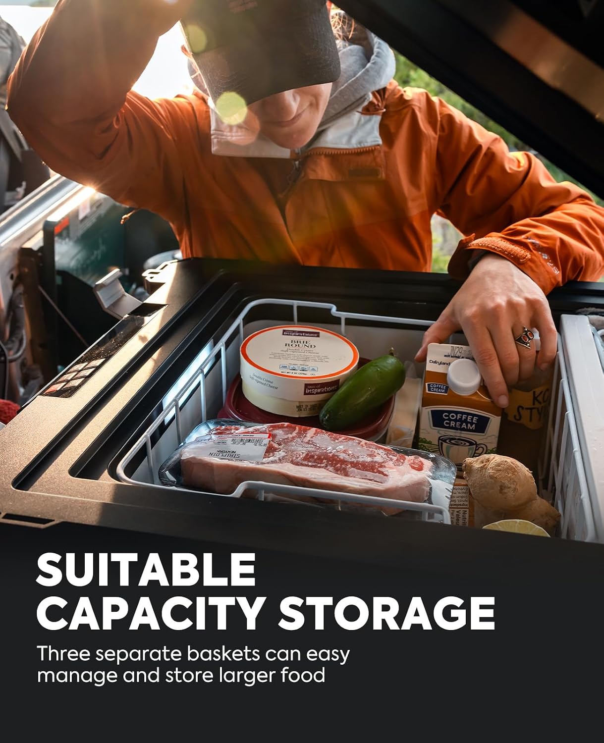 ICECO APL55 Dual Zone Portable Refrigerator Bluetooth Controlled, 55 Liter 12v refrigerator with SECOP Compressor, DC 12/24V, AC 110-240V, for Truck, Car and Home, -4℉~68℉(Silver)