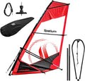 Spatium Paddleboard Sail Inflatable Windsurfing Board and Sail 5m²/6m² Inflatable Windsurf Sail with Sail Board for Newbie Friendly Windsurfer