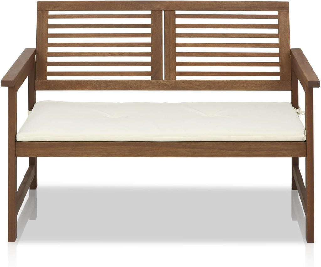 Furinno FG161167 Tioman Hardwood Outdoor Bench in Teak Oil, Natural