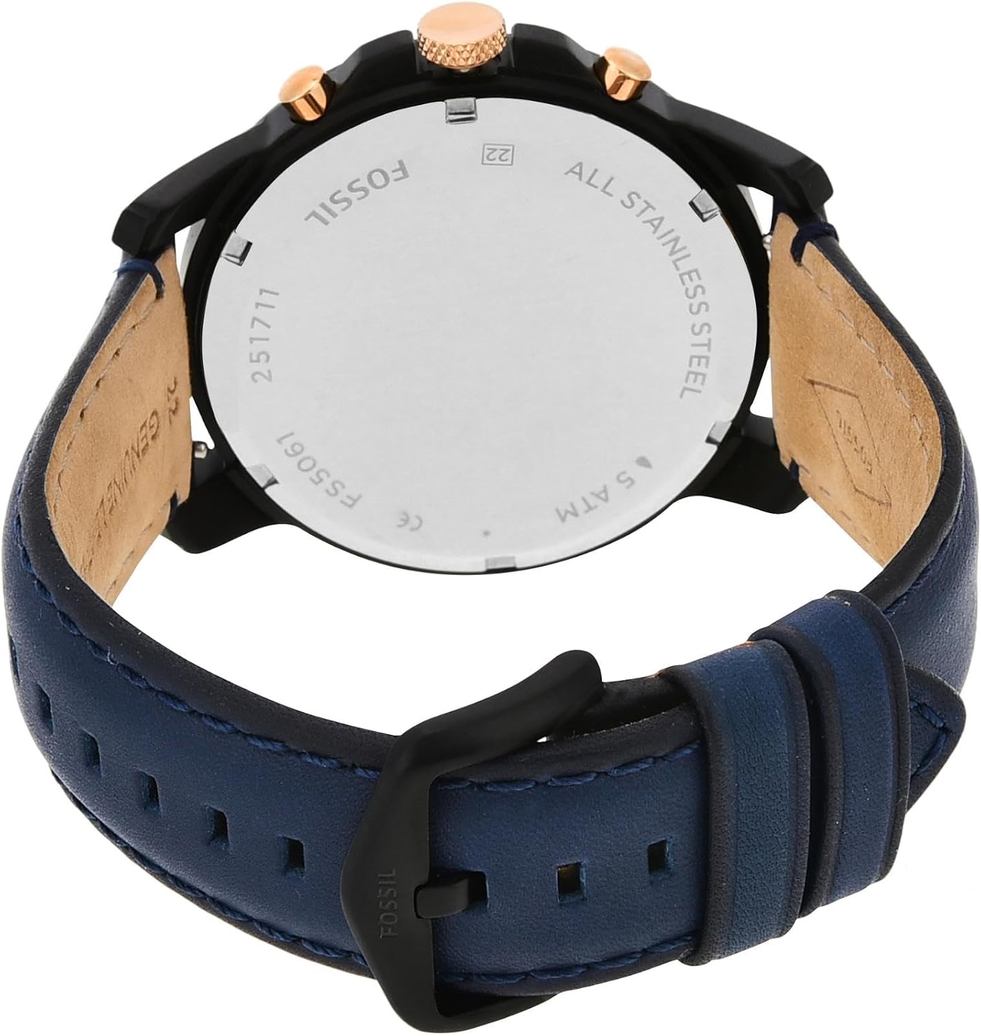 Fossil Men's Watch, Grant Quartz Stainless Steel Chronograph Watch for Men