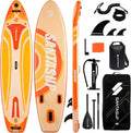 10'6'/11'Wide Inflatable Stand Up Paddle Board for Adults & Youth of All Skill Levels, with Premium SUP Paddleboard Accessories, Anti-Slip EVA Deck