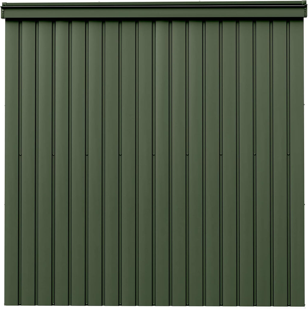 Scotts 6' x 4' Garden Storage Shed Outdoor Lockable Water-Resistant Steel Building with Tool Hanger and Pent Roof, Green