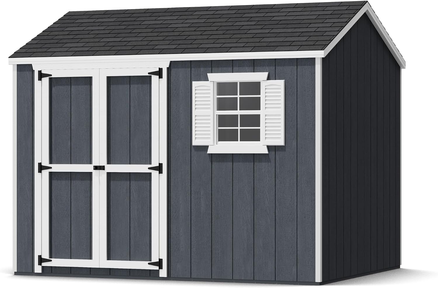 Little Cottage Co. 8x10 Value Workshop Shed with Operable Windows and Floor, Outdoor Wood Storage Do-It-Yourself Precut Kit