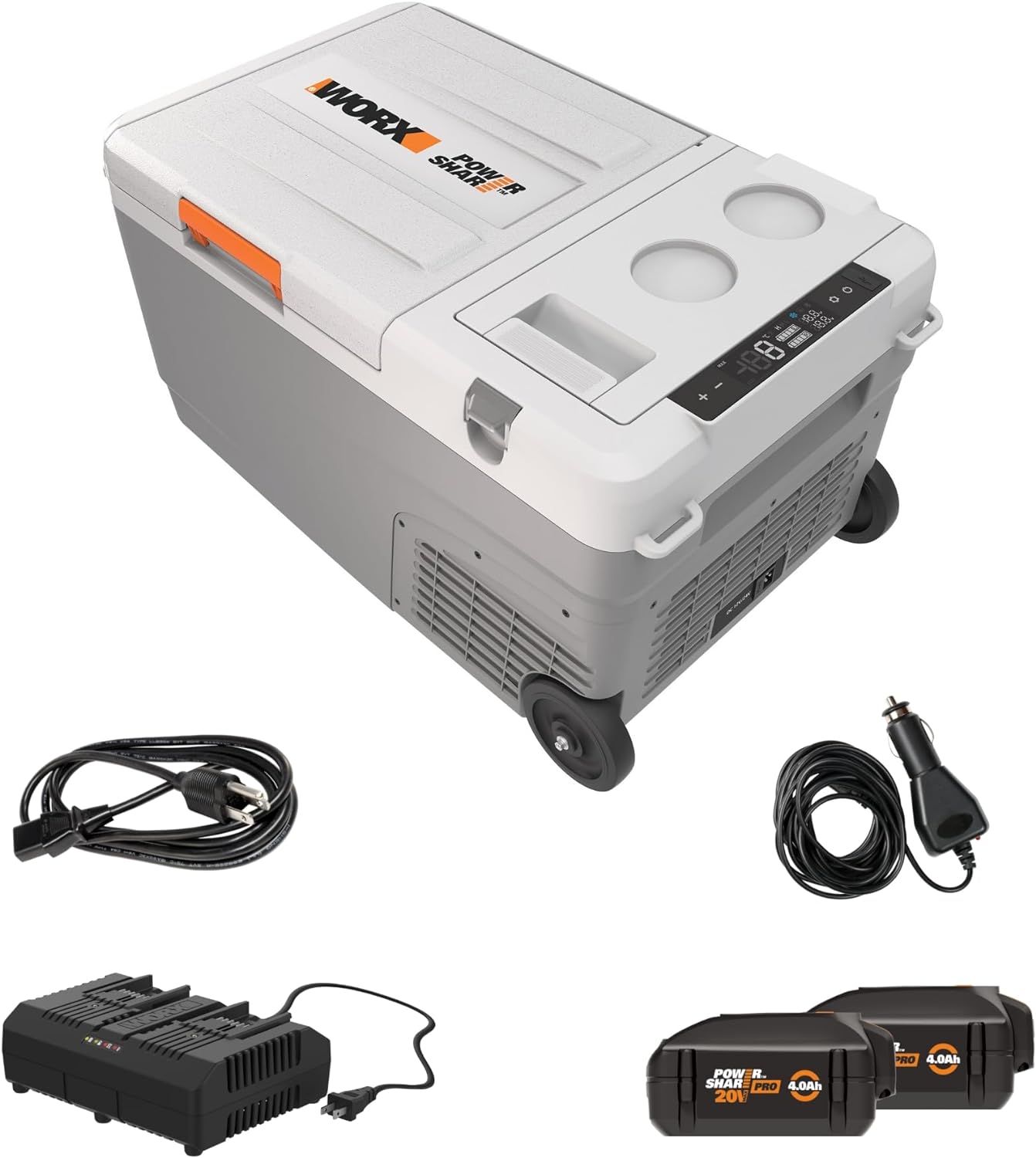 Worx Electric & Battery Powered Cooler with Power Share