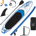 GYMAX Inflatable Stand Up Paddleboard, 6.5' Surfing Boarding with Hand Pump, Adjustable Paddle, Repair Kit, Carrying Bag & Removable Fin, Heavy Duty for Adult Beginner Teenager