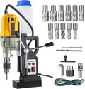 VEVOR Magnetic Drill, 1100W 1.57' Boring Diameter, 2697lbf/12000N Portable Electric Mag Drill Press with 12 Drilling Bits, 580 RPM Max Speed Drilling Machine for any Surface and Home Improvement