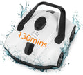 Robotic Pool Cleaner,Up to 1076 Sq.ft,Lasts 130 Mins,SYANSPAN Cordless Pool Vacuum for Above Ground Pool,Powerful Suction Dual-Drive Motors,Pool Robot Vacuum Self-Parking Technology (120mins)