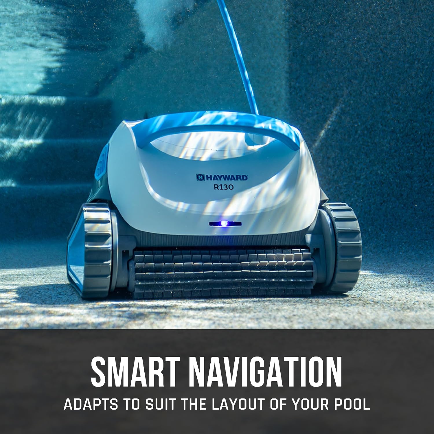 Hayward The Pool Cleaner R130 Robotic Cleaner (2024 New) Dual Scrubbing Brushes, Tangle-Free Cable, Top Load Easy Clean Basket, Smart Navigation, Fine/Ultra Fine Filters for In-Ground Pools up to 50ft