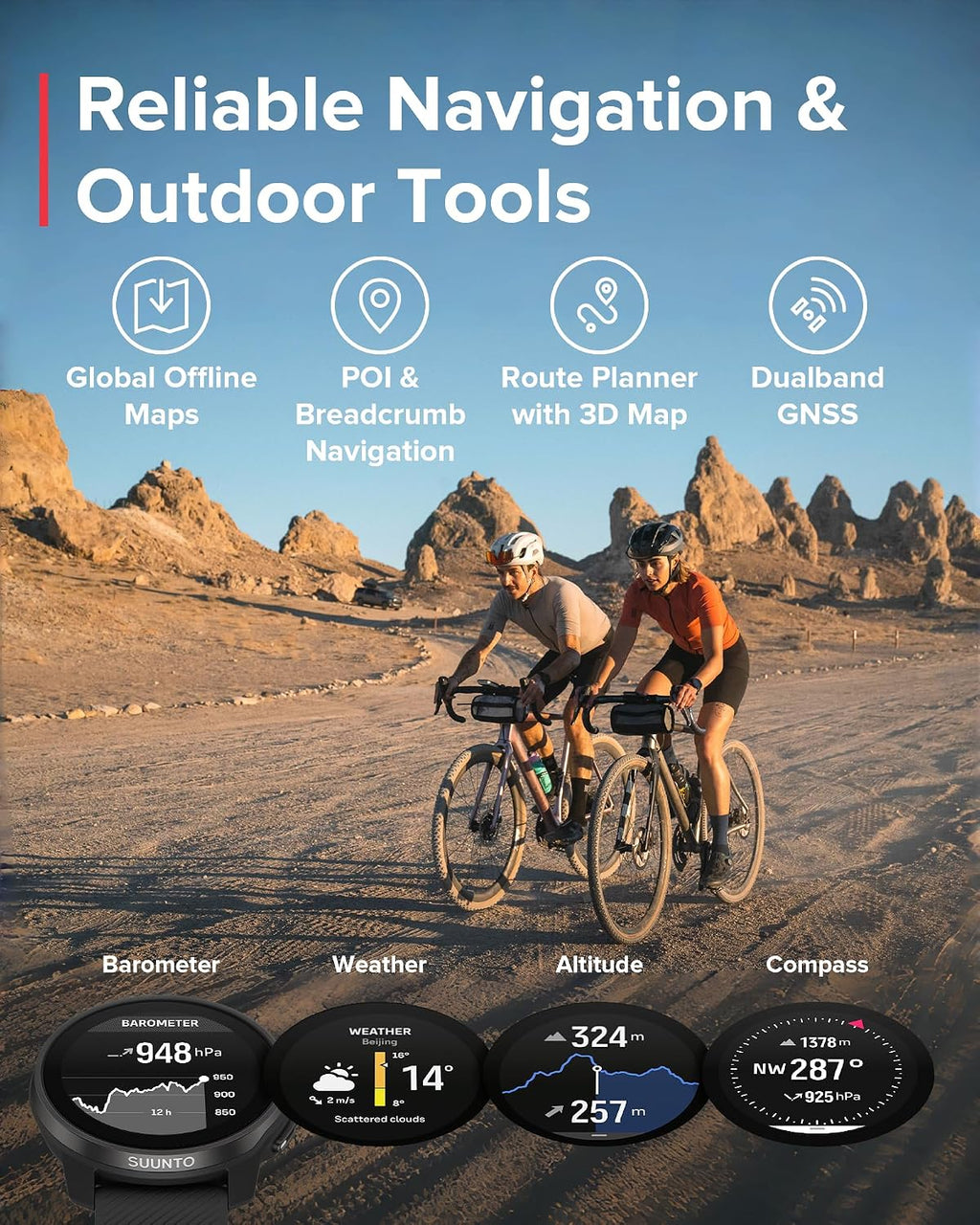 SUUNTO Race S GPS Sports Watch, 1.32' AMOLED Touchscreen w/Crown, 13 Days Battery Life, Training & Sleep Health Tracking, Dual-GNSS, 32GB Global Offline Maps, Lightweight for Running, All Black