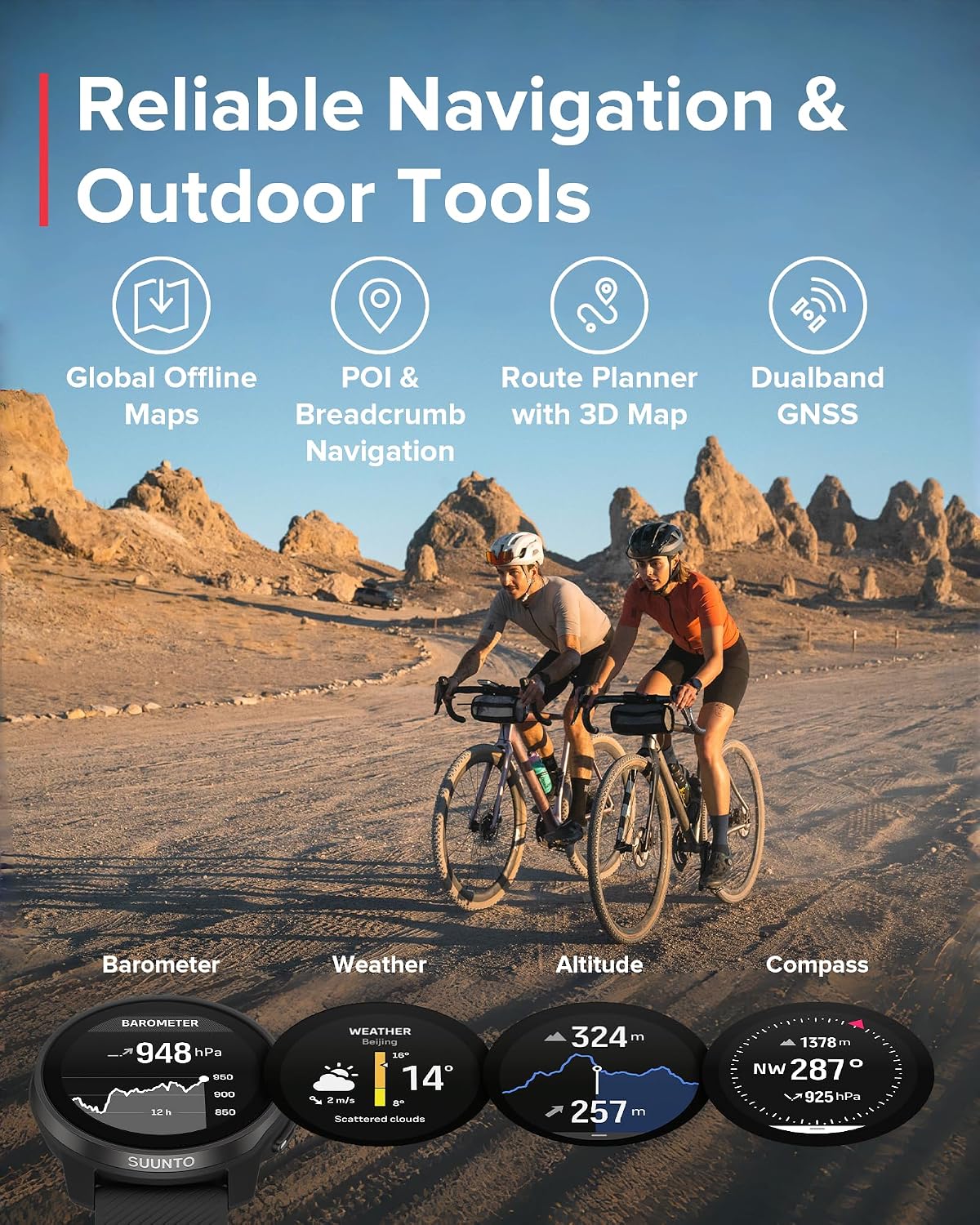 SUUNTO Race S GPS Sports Watch, 1.32' AMOLED Touchscreen w/Crown, 13 Days Battery Life, Training & Sleep Health Tracking, Dual-GNSS, 32GB Global Offline Maps, Lightweight for Running, All Black