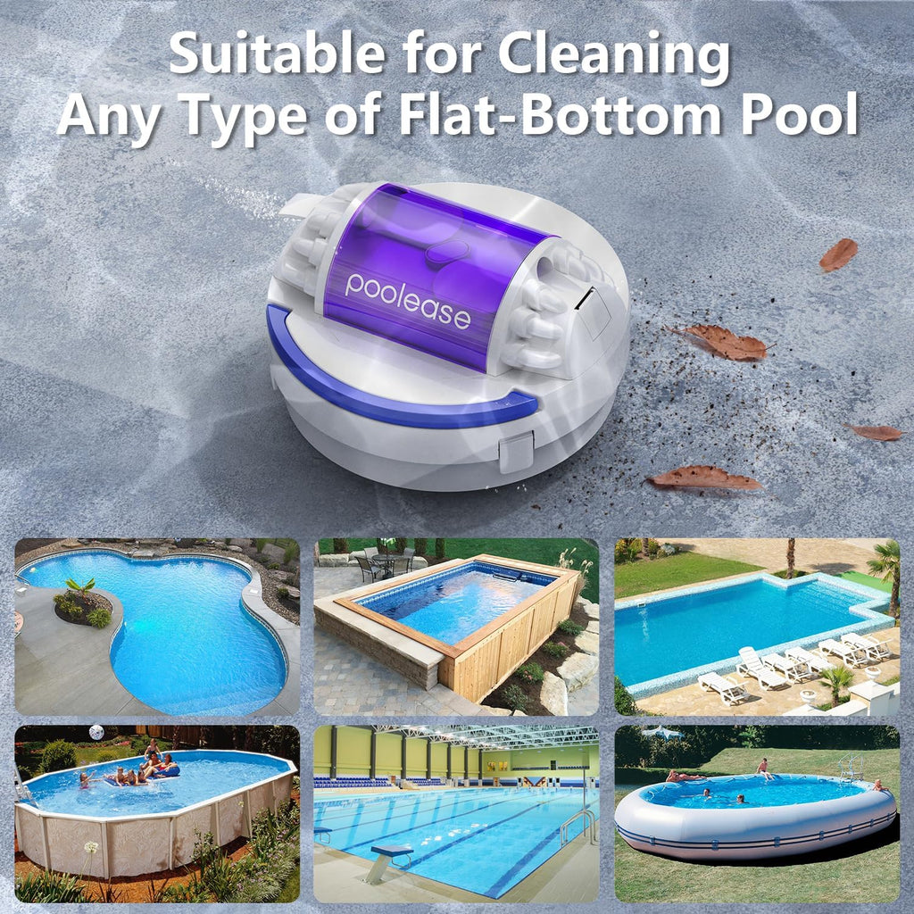 X1 Cordless Robotic Pool Vacuum, Automatic Pool Cleaner with 45W Dual-Motor, Ideal for Inground Above-Ground Flat Pool, 2L Debris Capacity