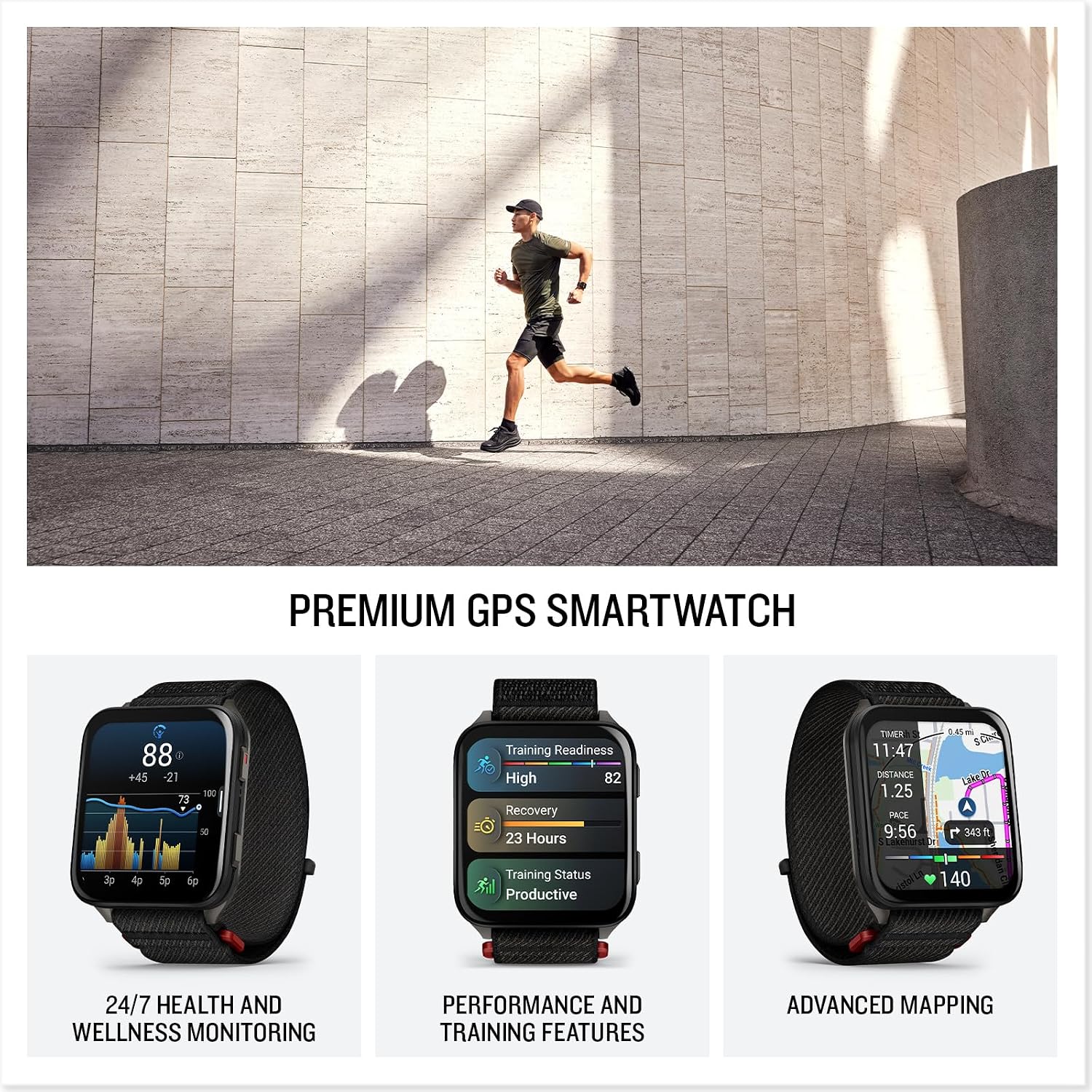 Garmin Venu X1, Thin and Lightweight GPS Smartwatch, 2 inch AMOLED Display, Advanced Health and Fitness Features, Black with Slate Titanium Caseback Bundle with Accessories