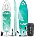 aleur Explorer Inflatable Stand Up Paddle Board Package W Premium SUP Accessories & Backpack, Non-Slip Deck, Leash, Paddle and Hand Pump | Elegant, Fun, Portable,Versatile