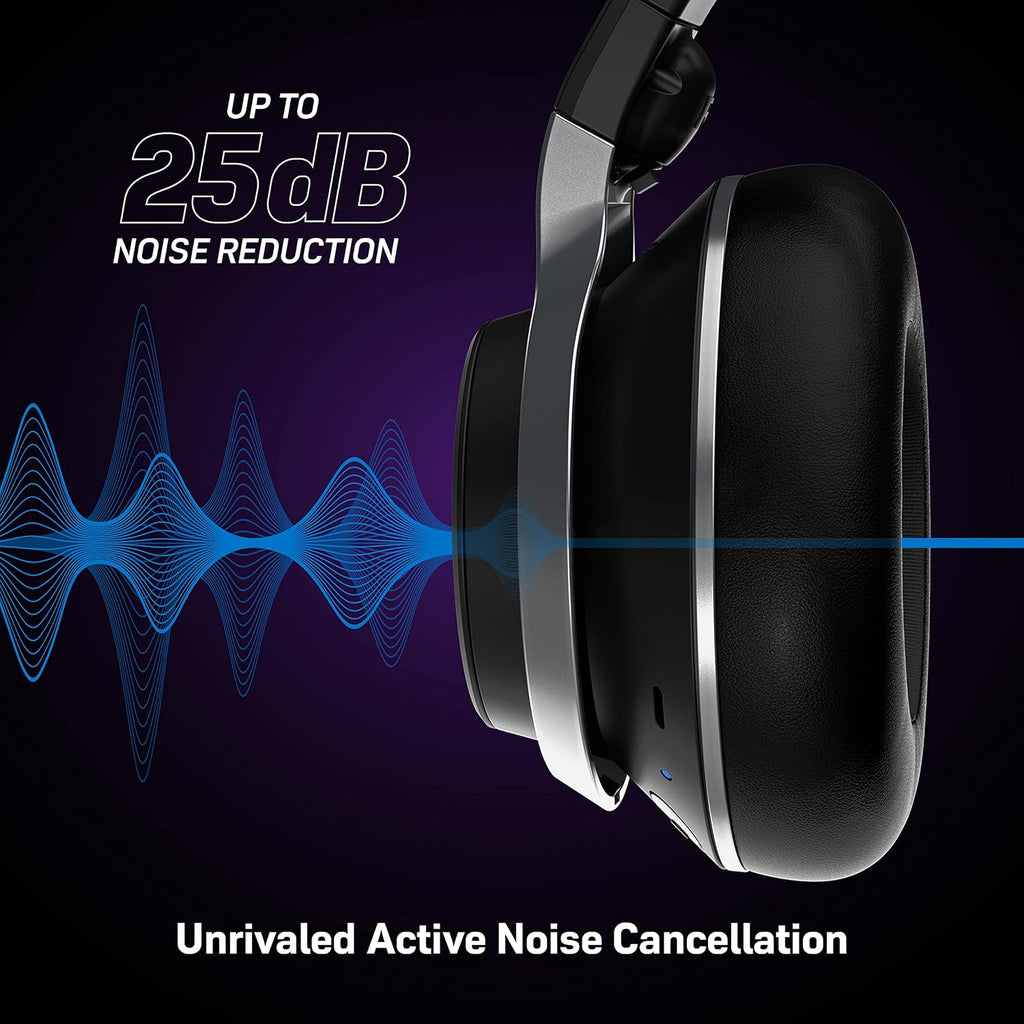 Turtle Beach Stealth Pro Multiplatform Wireless Noise-Cancelling Gaming Headset for PS5, PS4, PC, Mac, Mobile – Swappable Batteries – Black
