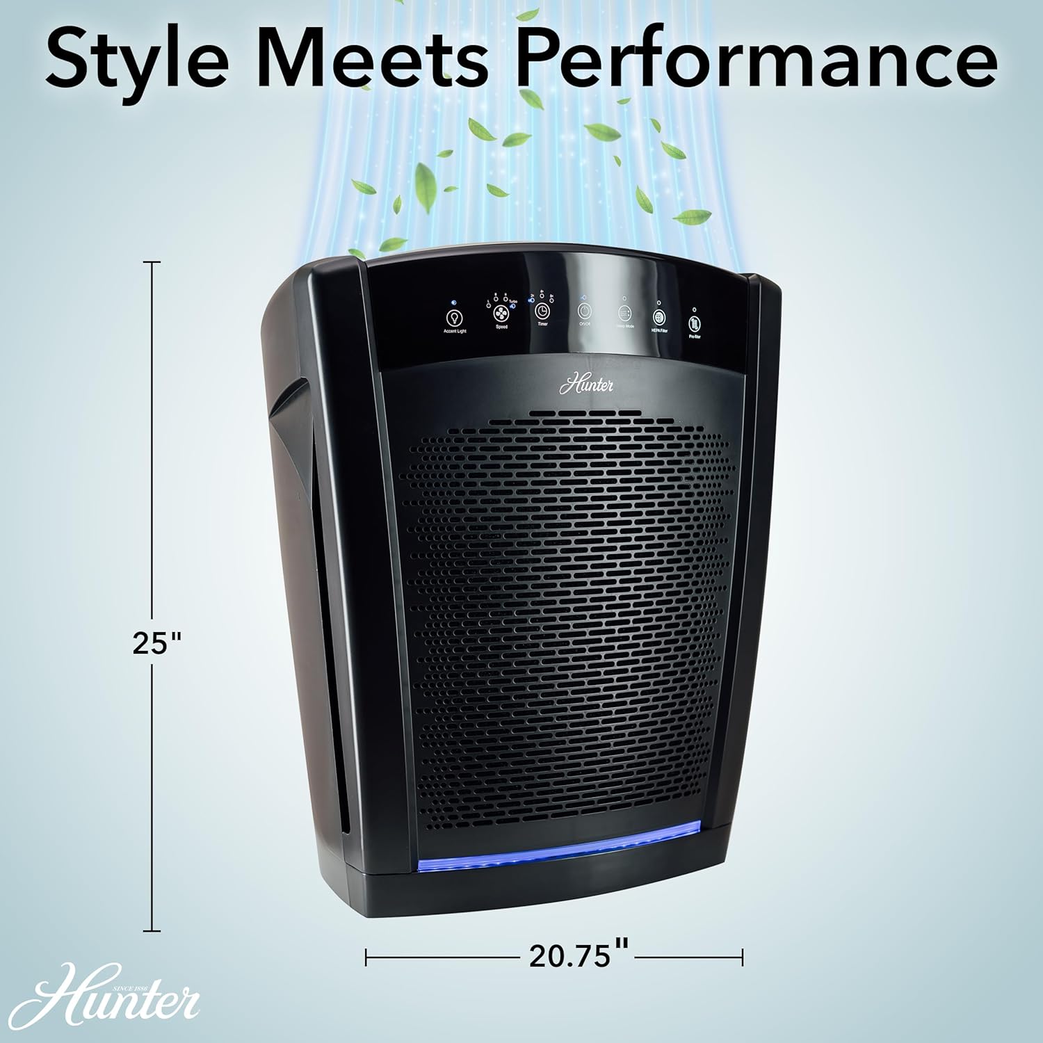 Hunter HP800 Air Purifiers for Home Large Room and Bedroom. True HEPA Air Purifier for Pets, Odors, Allergens, Smoke, Dust, VOC's. 4 Fan Speeds, Quiet Sleep Mode. Cleans 2585 Ft² per Hour. White