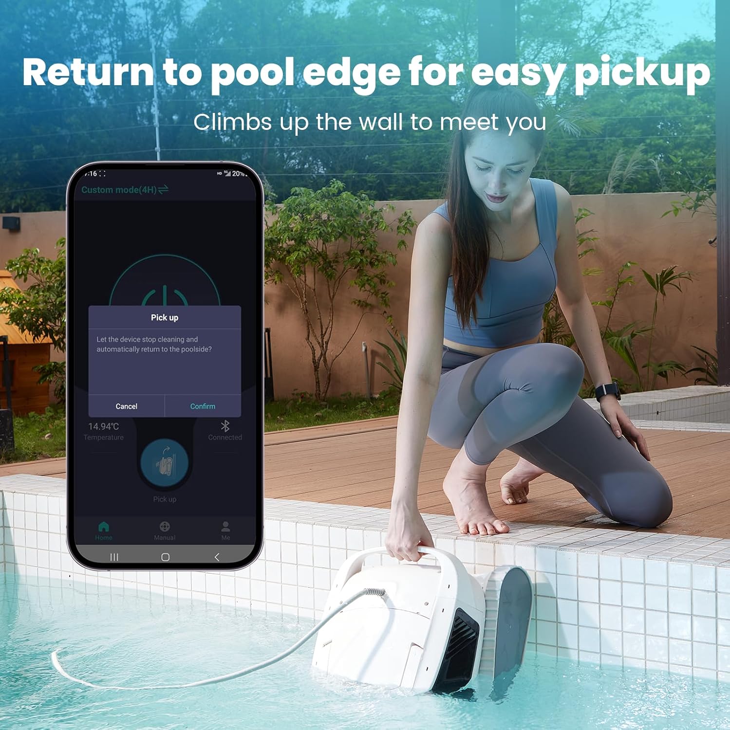 Chasing Hydro 4 Cordless Pool Vacuum for Inground Pools | 210-Min Battery Pool Robot for Floor, Wall & Waterline Cleaning | Smart App Control | 5070 GPH Suction Perfect for Pool Opening Season