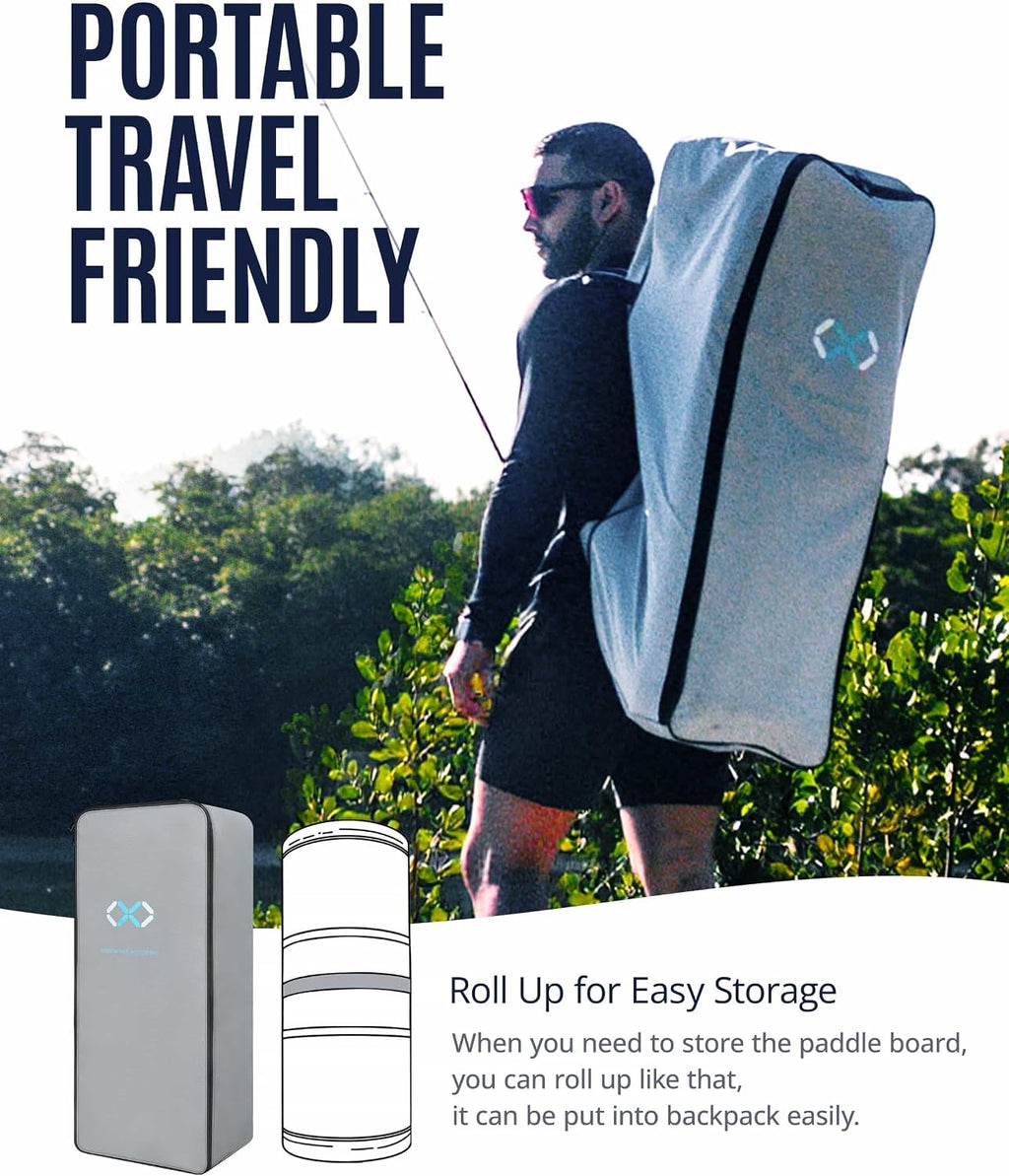 ZLX 11'6'x35' Ultra Wide Inflatable Stand Up Paddle Board | Stable Non-Slip Deck Pad, Unique Fin System, Premium SUP Accessories & Backpack - Upgraded Pump for Adults, All Skill Levels