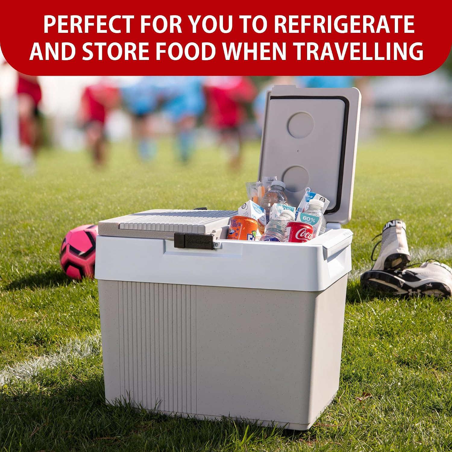 Koolatron 12V Iceless Cooler & Warmer – Portable Electric Cooler/Nevera Portátil Eléctrica for Car Truck Camper Boat, Hard Sided Mini Fridge for Camping Picnic Travel Lunch Food Drinks Office 33 qt
