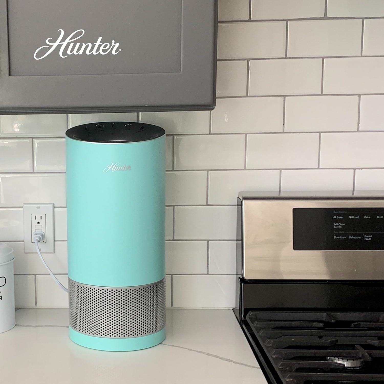 Hunter HP400 Air Purifiers for Home, Air Purifier Tower for Pets, Odors, Allergens, Smoke, Dust, VOC's. Air Purifiers for Bedroom and Small Room. Bronze and Silver
