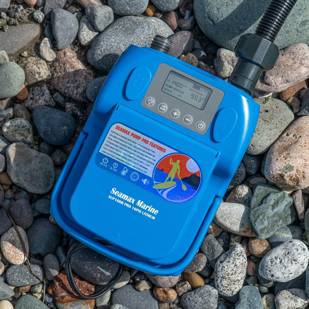 Seamax SUP 16DB Electric Air Pump for Inflatable SUP and Boat, Intelligent Firmware with Built-in Temperature Sensor and Timer