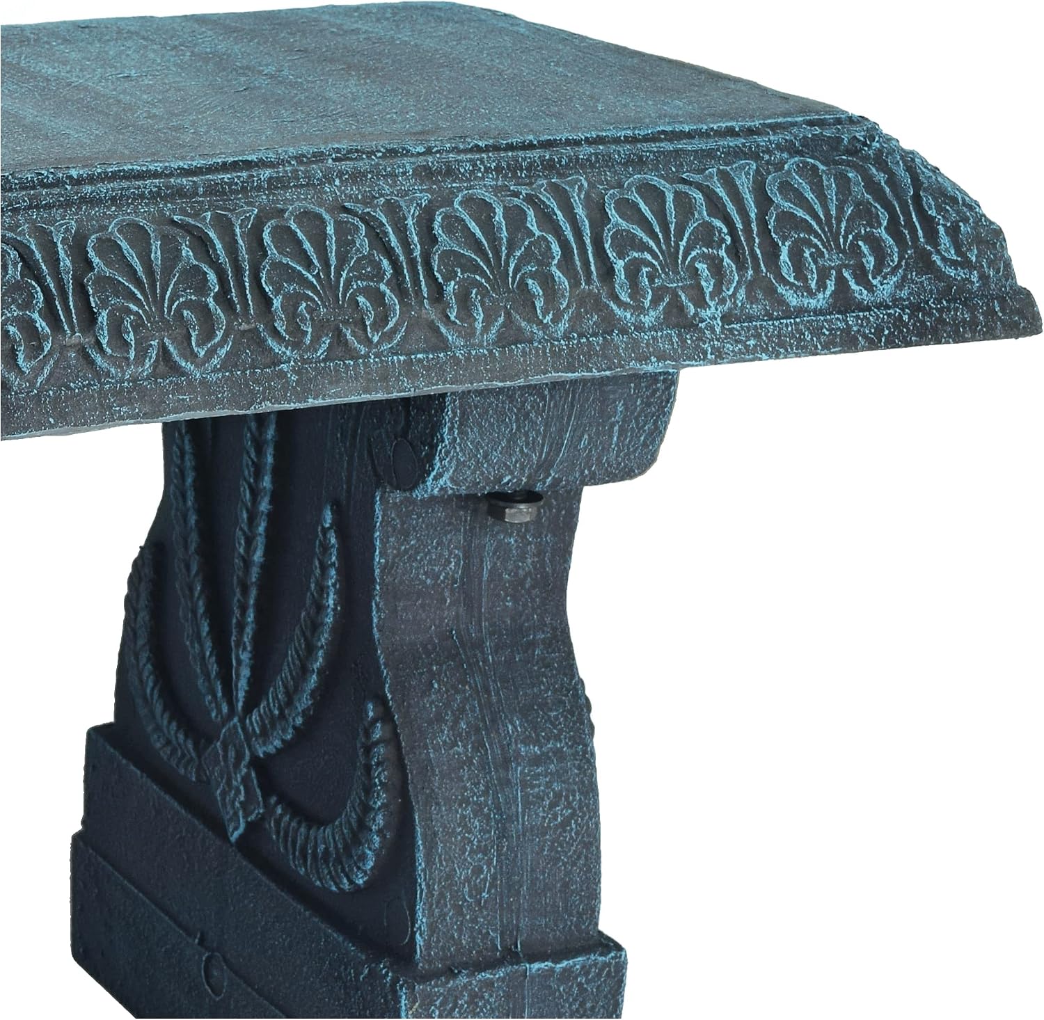 Arcadia Garden Products Outdoor Fiberclay Garden Bench for Patio, Porch, Park, Lightweight and Durable Outside Furniture Decor, Brushed Teal