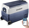 BODEGACOOLER 12 Volt Portable Car Refrigerator 53 Quart,Single Zone Car Freezer Fridge Bluetooth Control,(50L) -4℉-68℉ Electric Cooler 12/24V DC and 100-240V AC for Travel,Camping,RV, Road Trip
