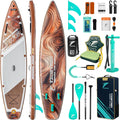 11'6' Inflatable Stand Up Paddle Boards, Premium SUP Accessories, Non-Slip Comfort Deck for Youth & Adults